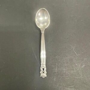 Danish Georg Jensen Acorn Pattern Sterling Silver Spoon Design Johan Rohde SSB